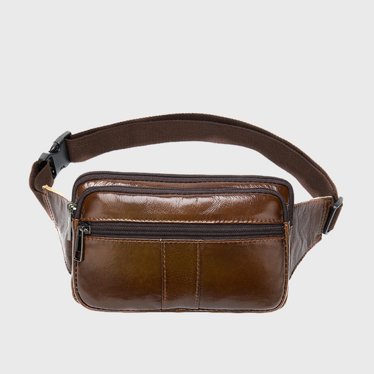 Fashionable men's leather fanny packs waist bags