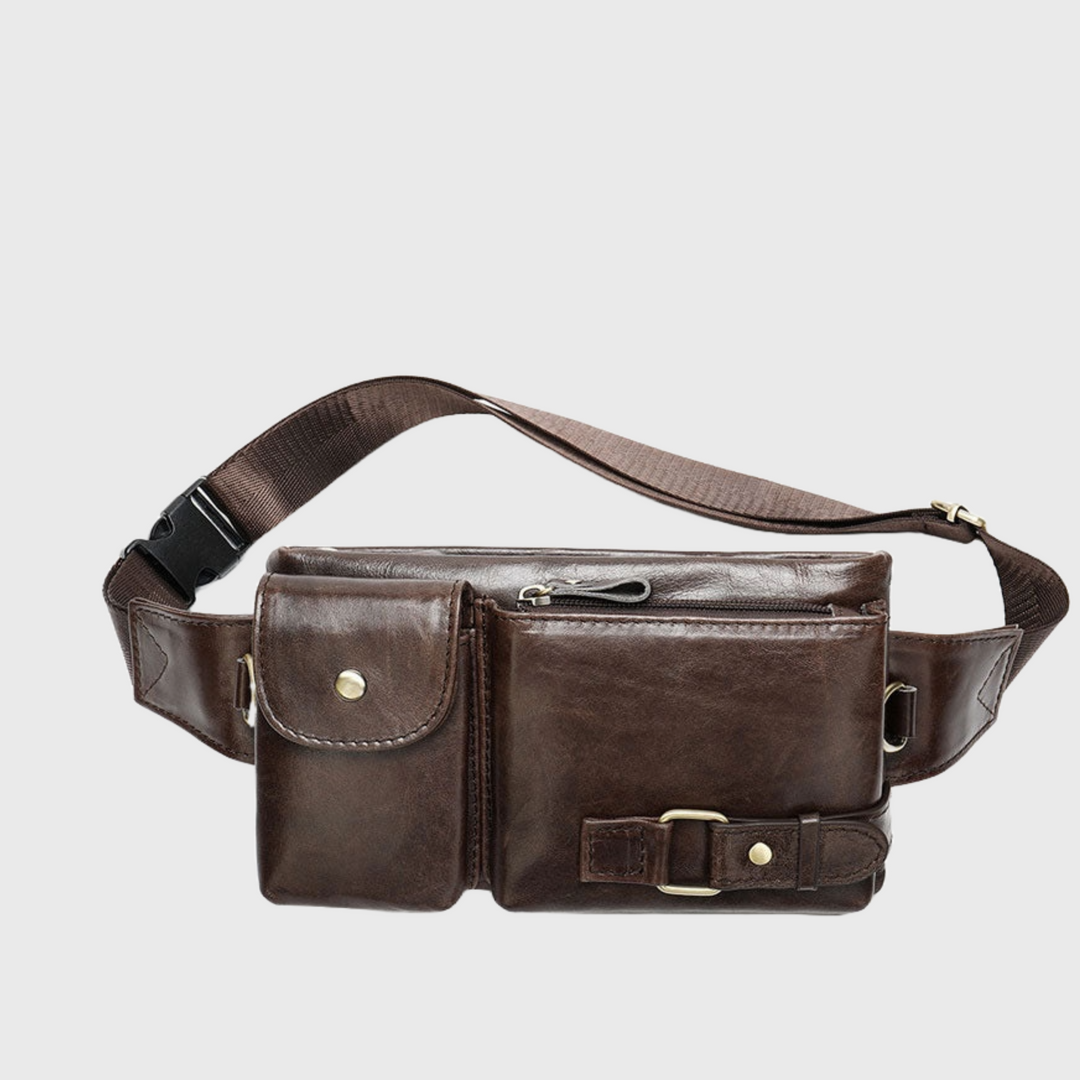 Comfortable leather fanny pack waist bags for men