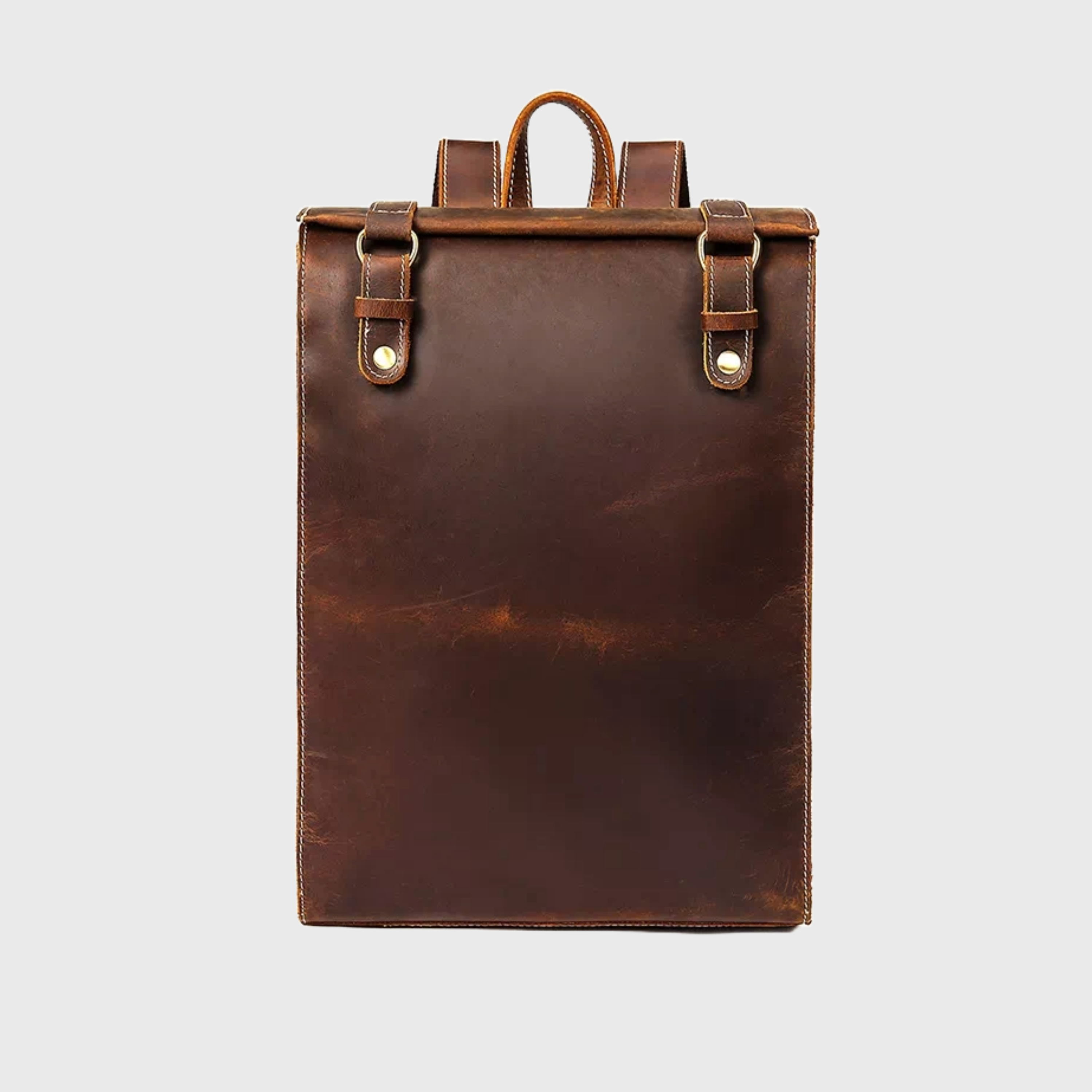 Unique design vintage leather backpack for men