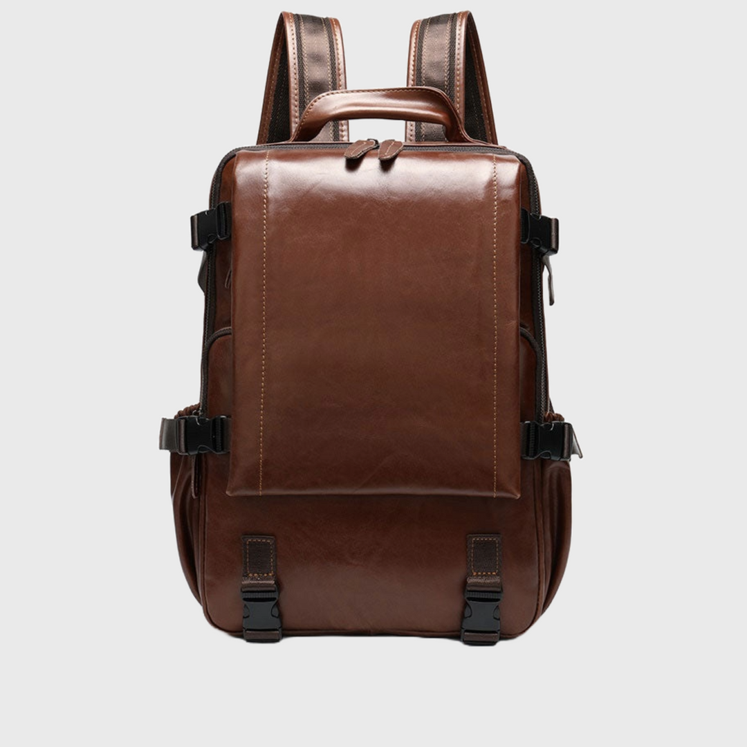 Fashionable men's leather EDC backpack