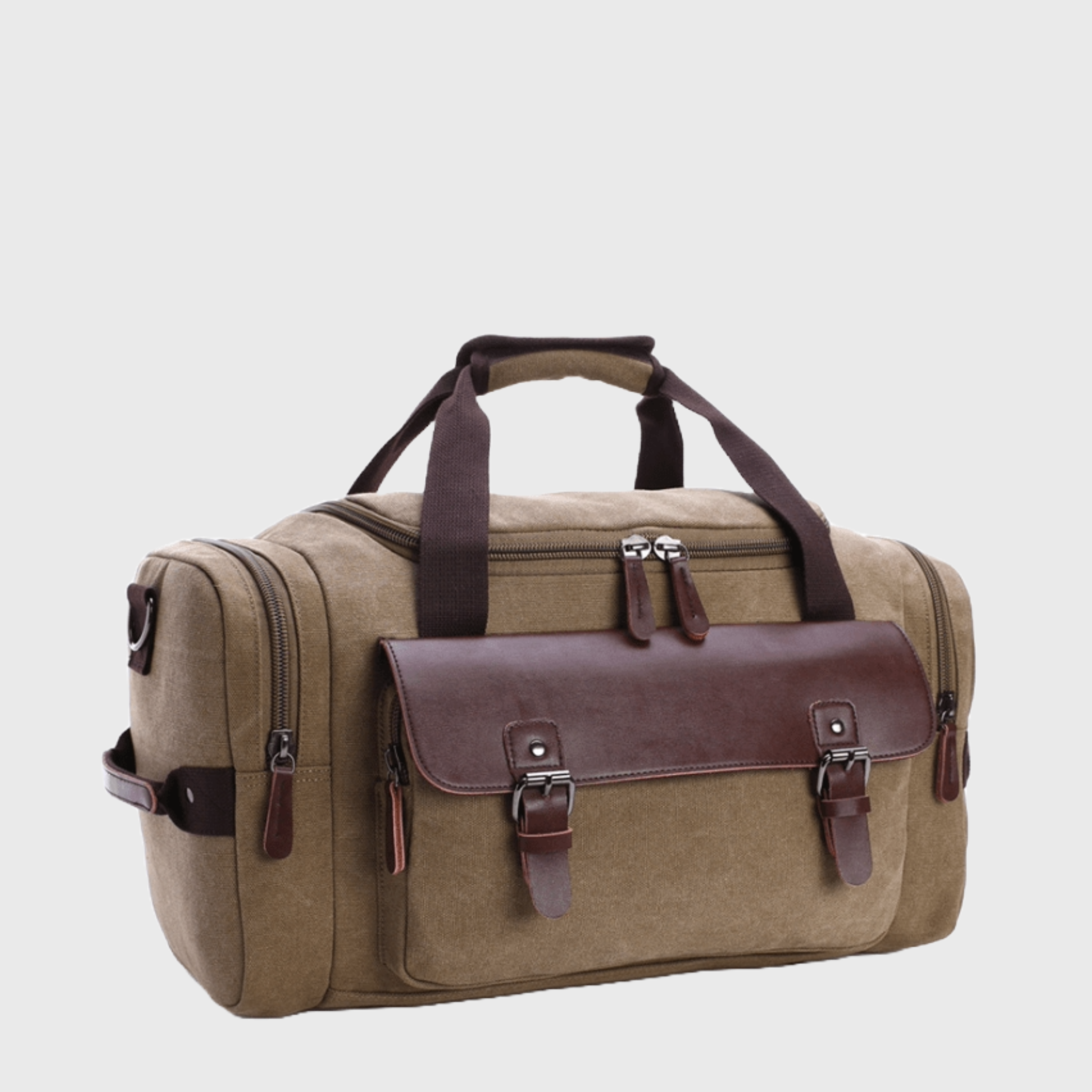 Canvas crossbody travel duffle bag