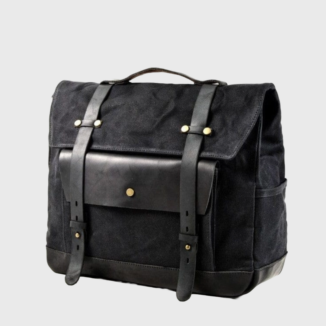 Elegant and versatile vintage motorcycle handlebar bag