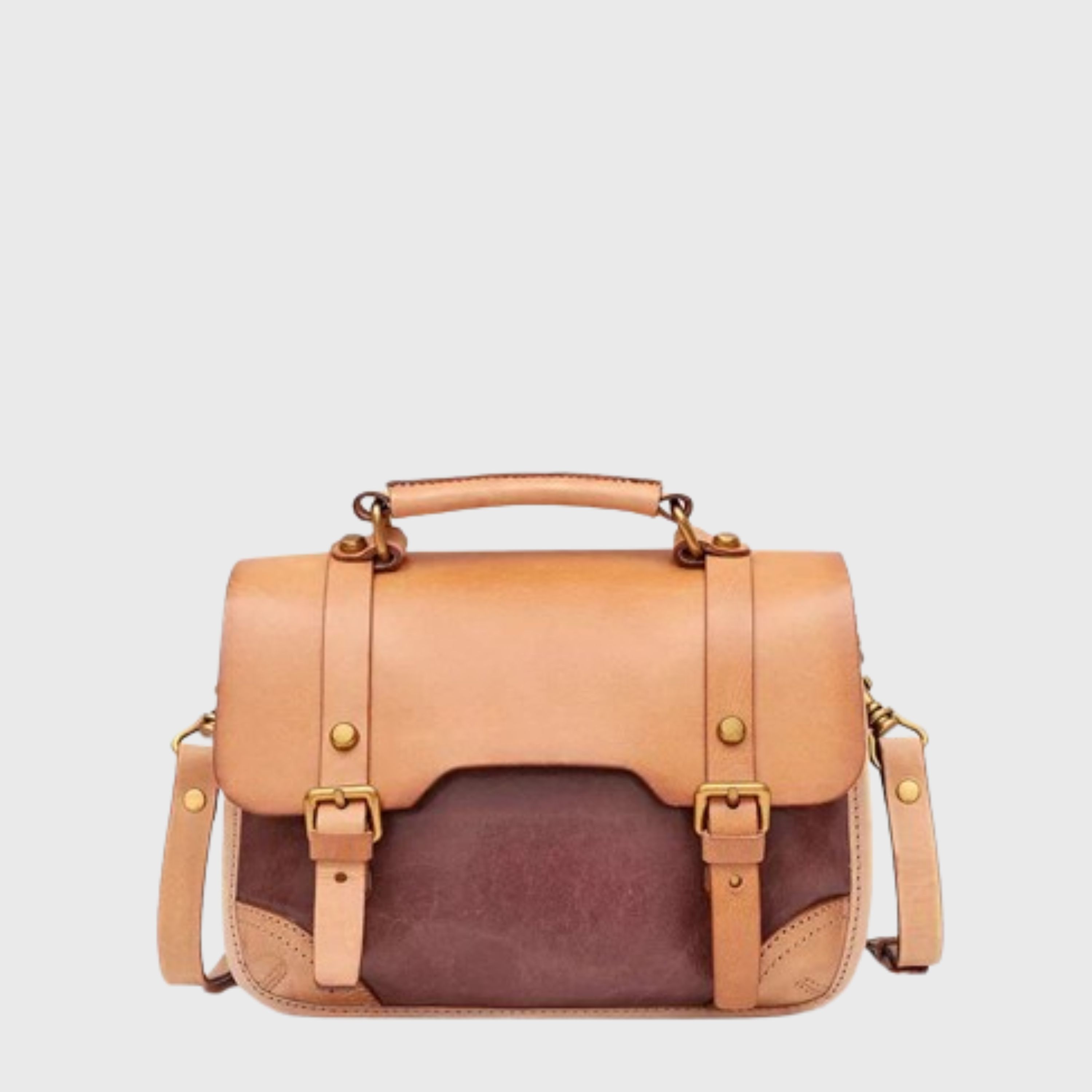 Exclusive design compact leather satchel bag