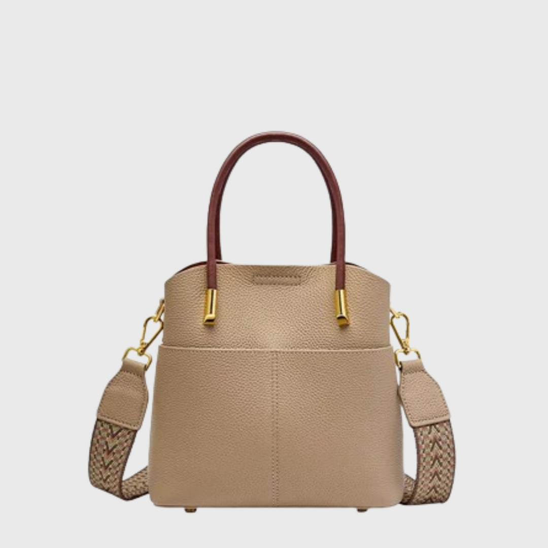 Exclusive leather mini crossbody tote