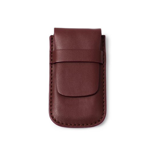 Classic Black Single Slot Leather Flap Watch Pouch - Leather Purse Backpack
