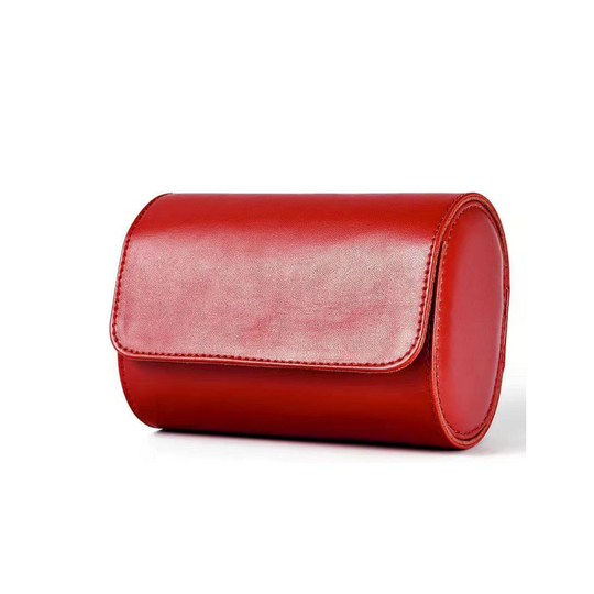 Premium Alizarine Watch Case - Elegant Storage for Three Watches - Leather Purse Backpack