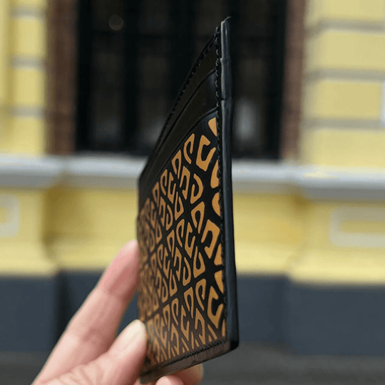 Stylish Print Elegant Leather Card Holder - Leather Purse Backpack
