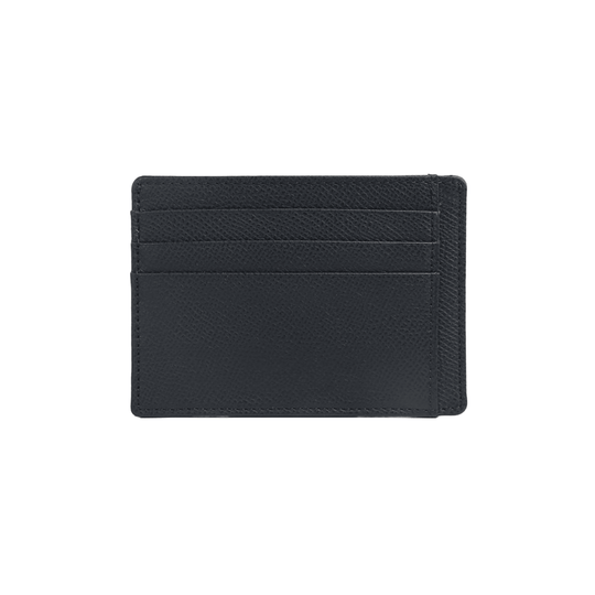 Handcrafted Elegant Black Leather Card Holder - Leather Purse Backpack