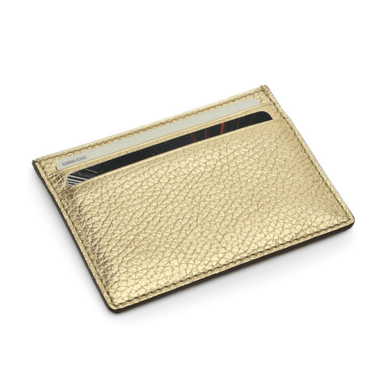 Pebble Pattern Gold Leather Card Holder - Leather Purse Backpack