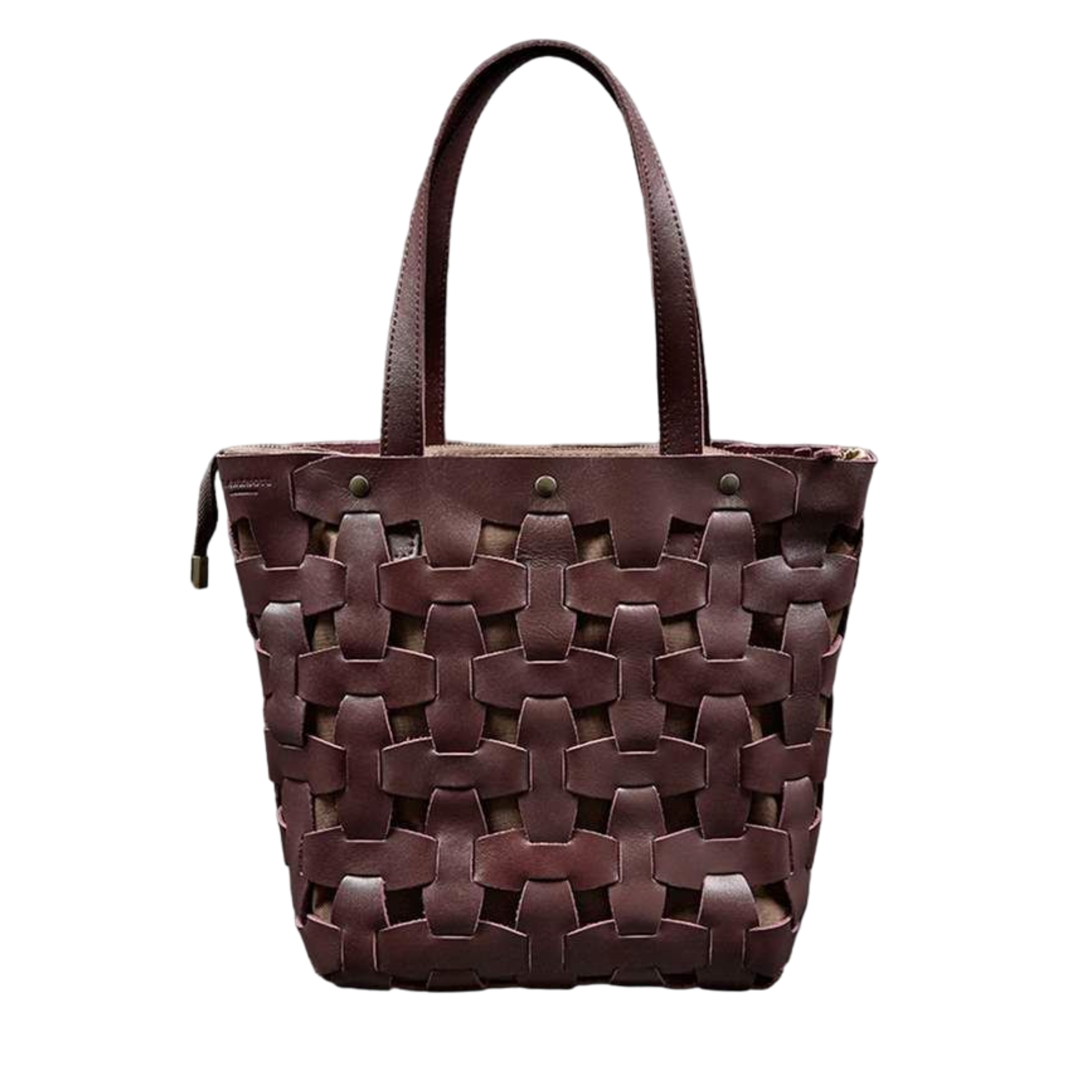 Chic Woven Leather Bag Tote Bag for Lady Shoulder Bag - Leather Purse Backpack