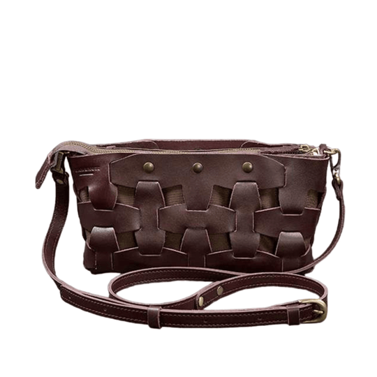 Unique Vintage Women's Leather Puzzle Crossbody Bag - Leather Purse Backpack