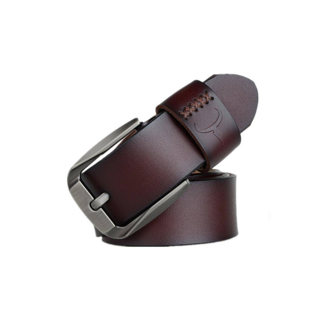 Designer Casual Leather Belt For Men, Mustang Model - Leather Purse Backpack