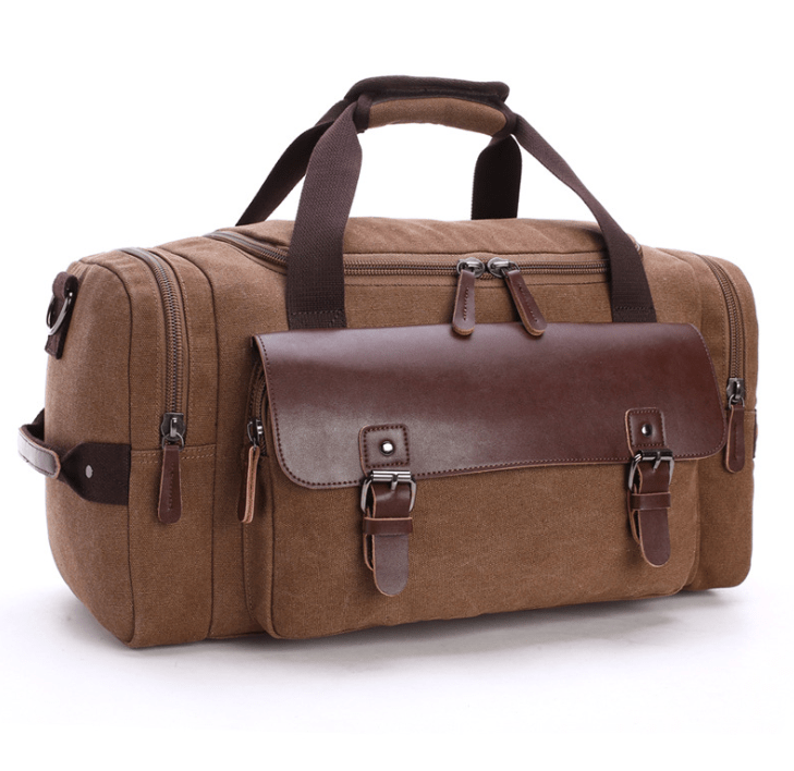 Contemporary canvas crossbody gym duffle for travel