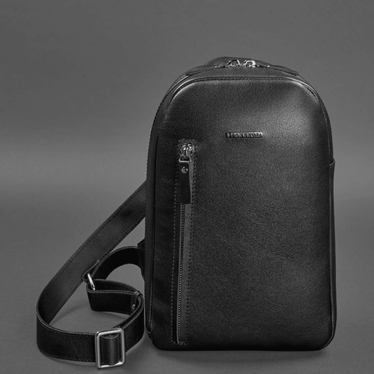 Sophisticated Handmade Luxury Leather Men's One-Shoulder Sling Bag - Leather Purse Backpack