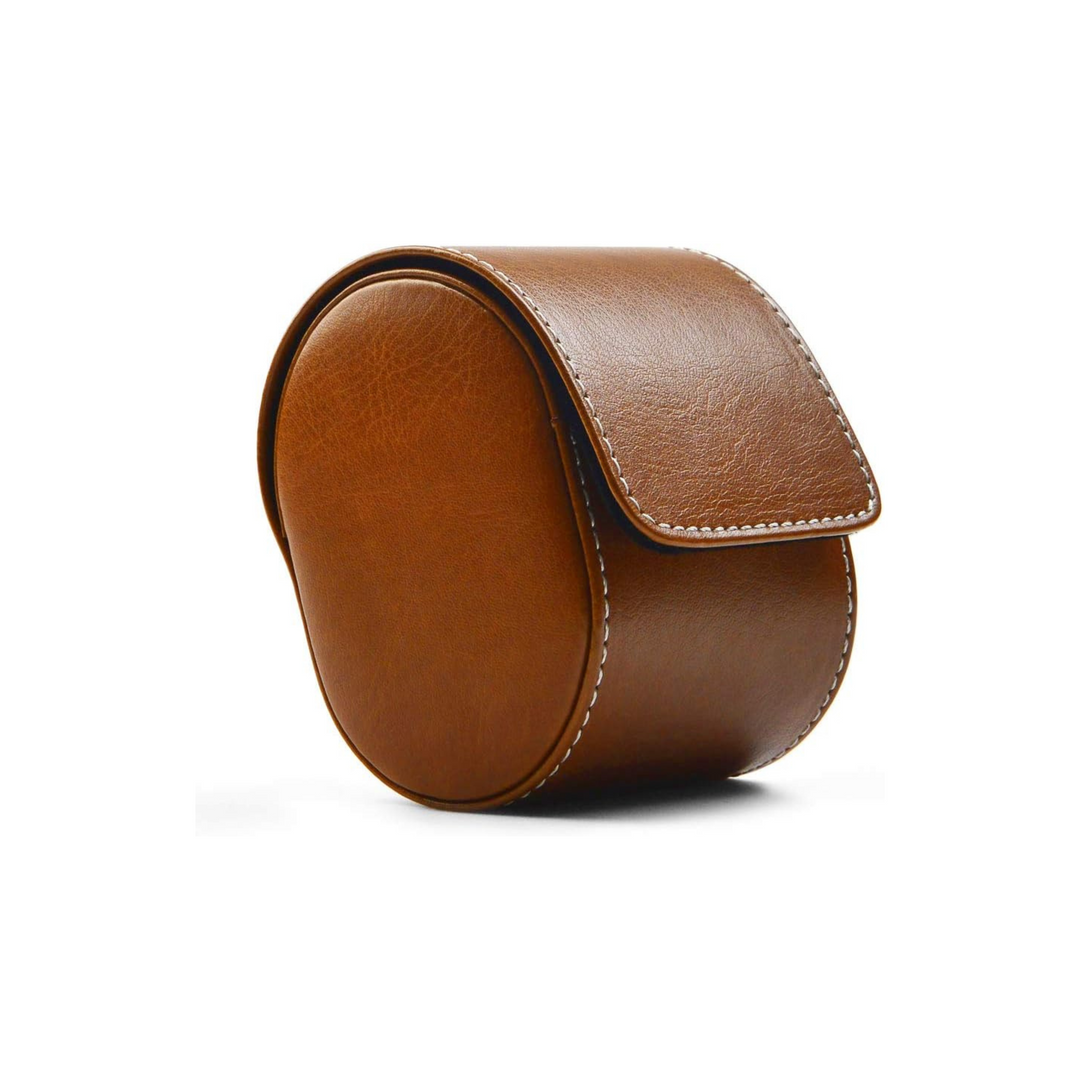 Unique Brown Leather Watch Case - 1 Slot - Leather Purse Backpack