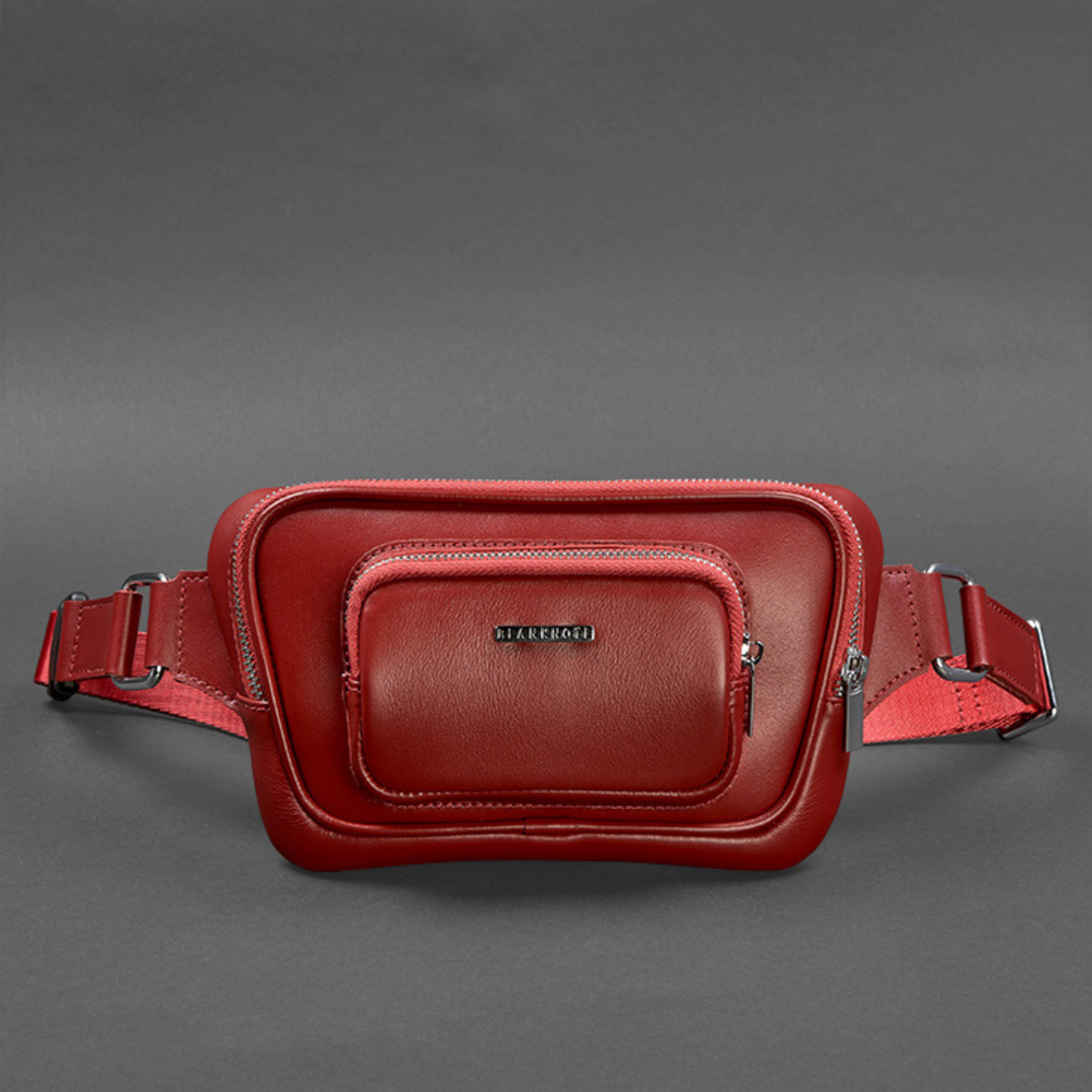 womens leather chest bag
