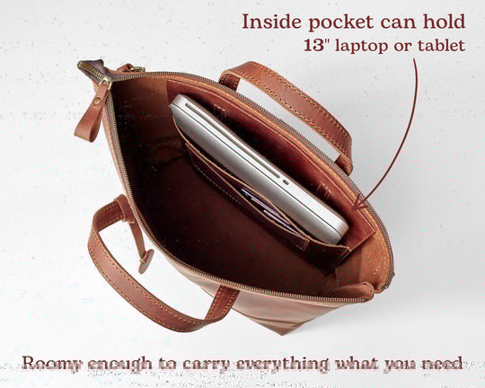 Leather Tote Backpack, Laptop Purse, Gift for Her