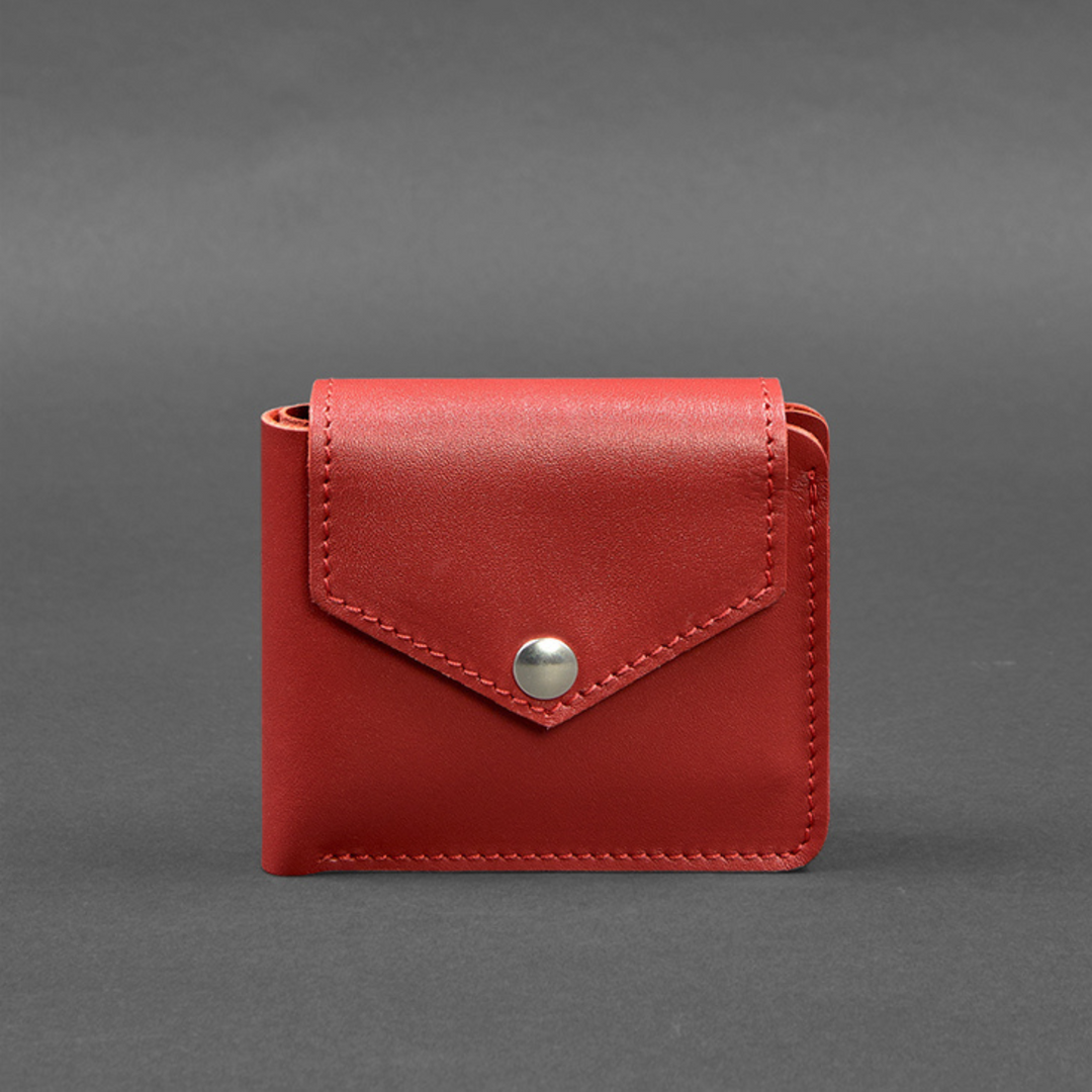 mens leather button wallet
