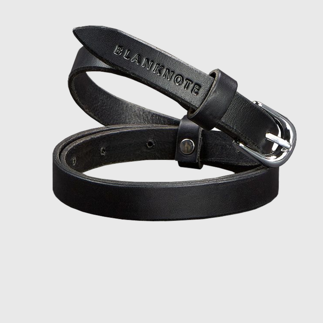 black leather belt