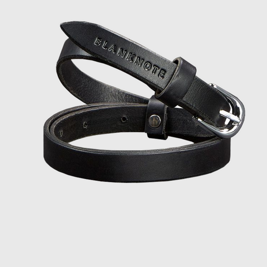 black leather belt