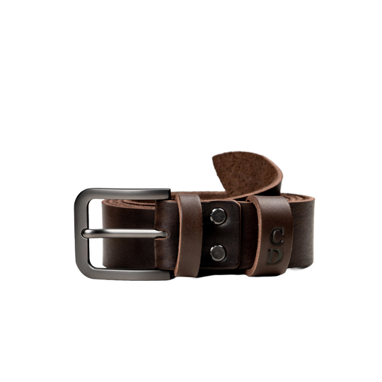 Genuine Leather Belt, Handmade Dark Brown Leather Belt - Leather Purse Backpack