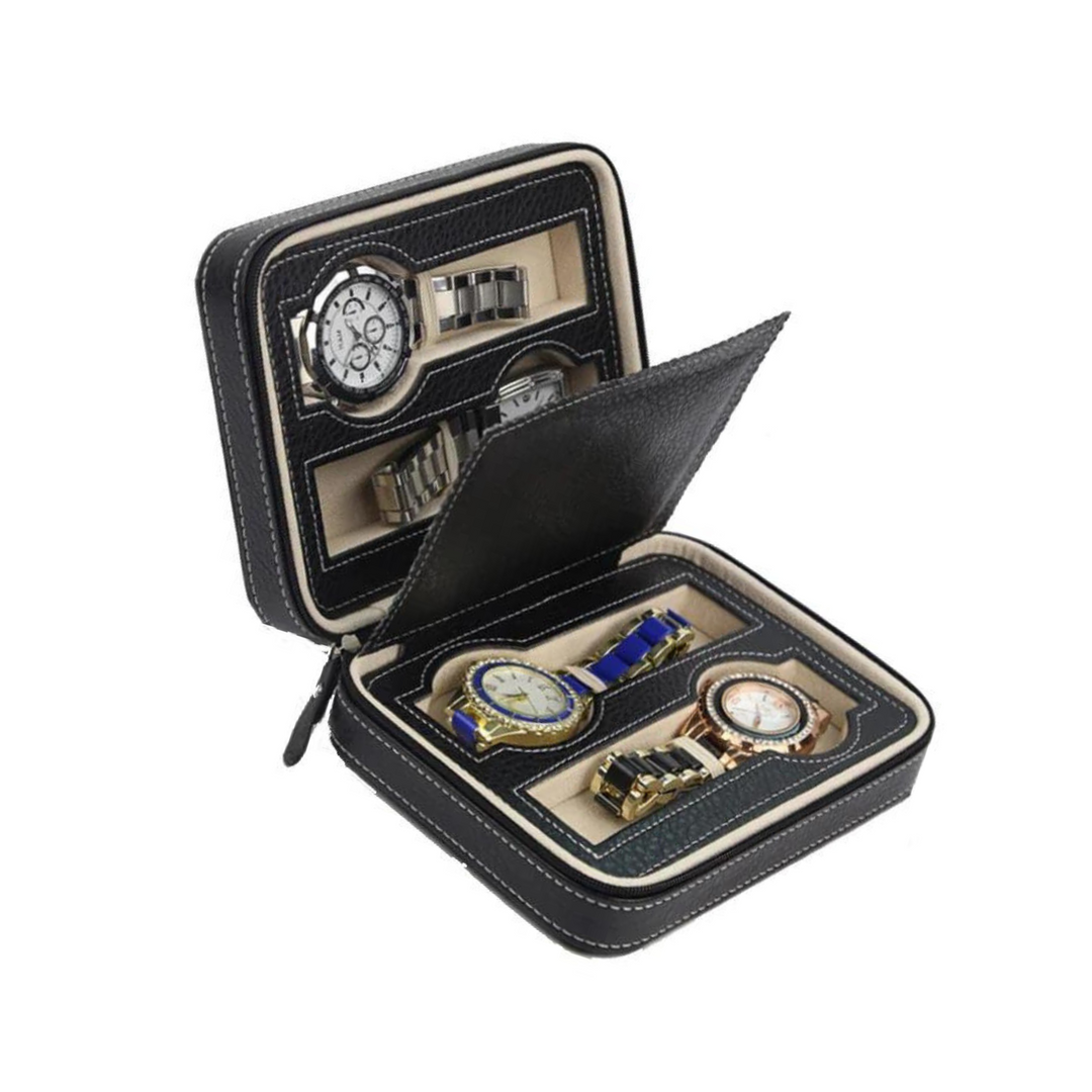 Classic Designer Travel Watch Case - Leather Purse Backpack