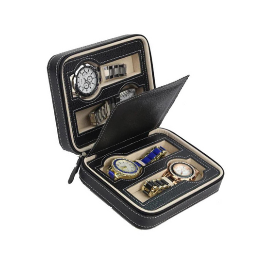 Classic Designer Travel Watch Case - Leather Purse Backpack
