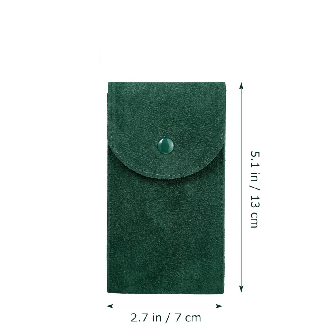 Green Unique Single Slot Fabric Watch Pouch - Leather Purse Backpack