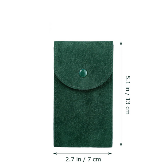 Green Unique Single Slot Fabric Watch Pouch - Leather Purse Backpack