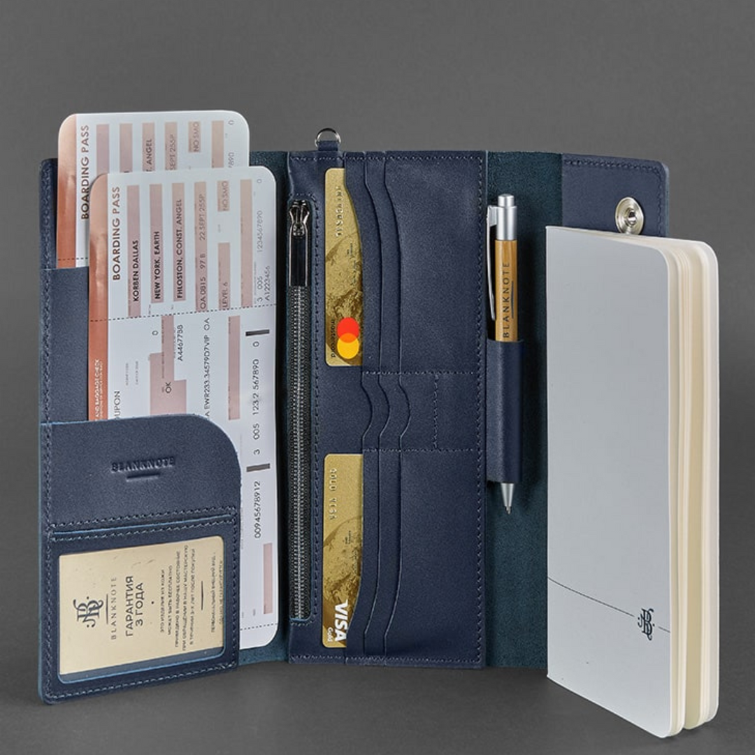handmade leather long wallet
