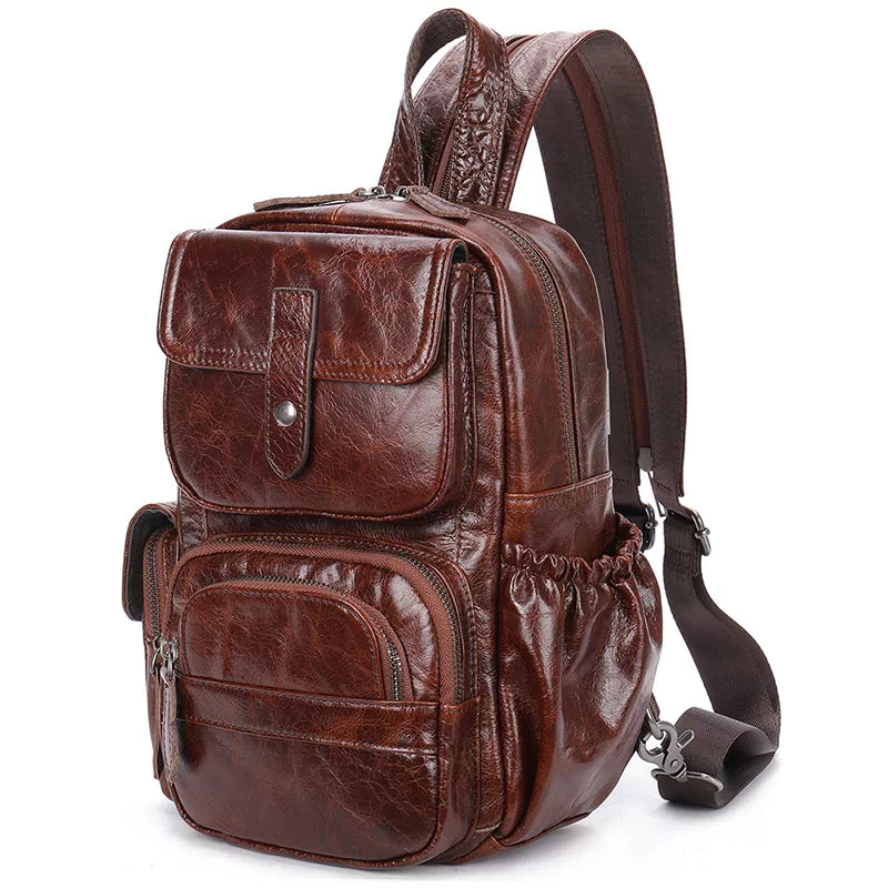 Elegant leather backpack purse for women, one-of-a-kind