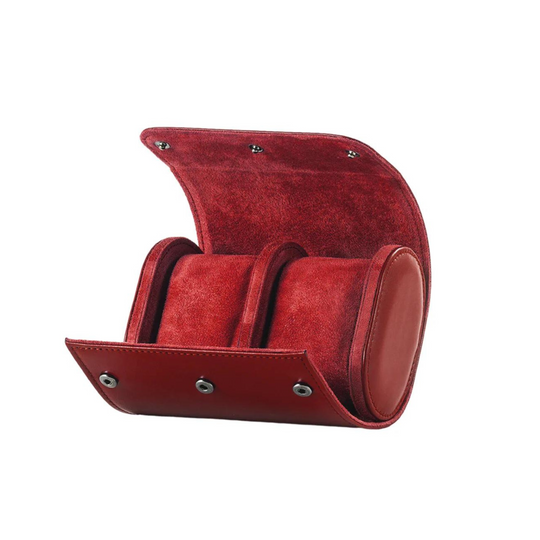 Premium Alizarine Watch Case - Elegant Storage for Three Watches - Leather Purse Backpack