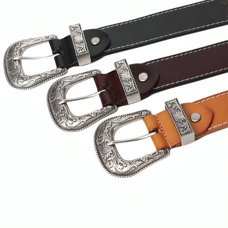 Western Engraved Leather Belt For Women, Injia Model - Leather Purse Backpack
