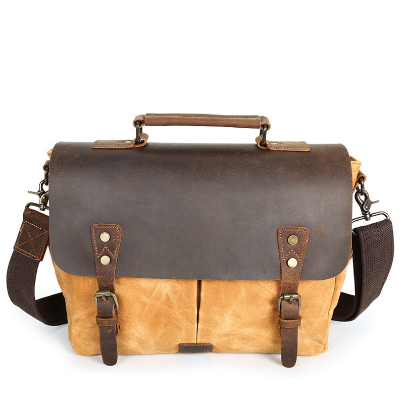 Sleek and versatile waxed canvas motorcycle tail bag