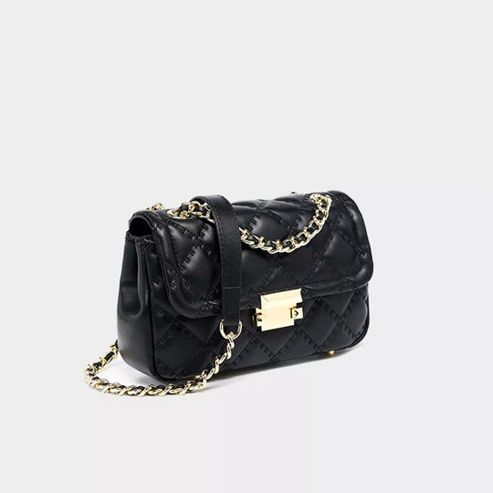 Affordable options for stylish shoulder bags with quilted leather and chain