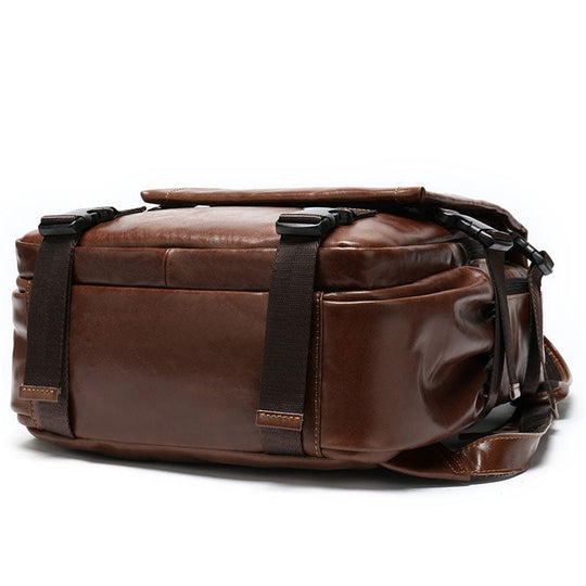 Fashion-forward leather backpack for men's everyday carry