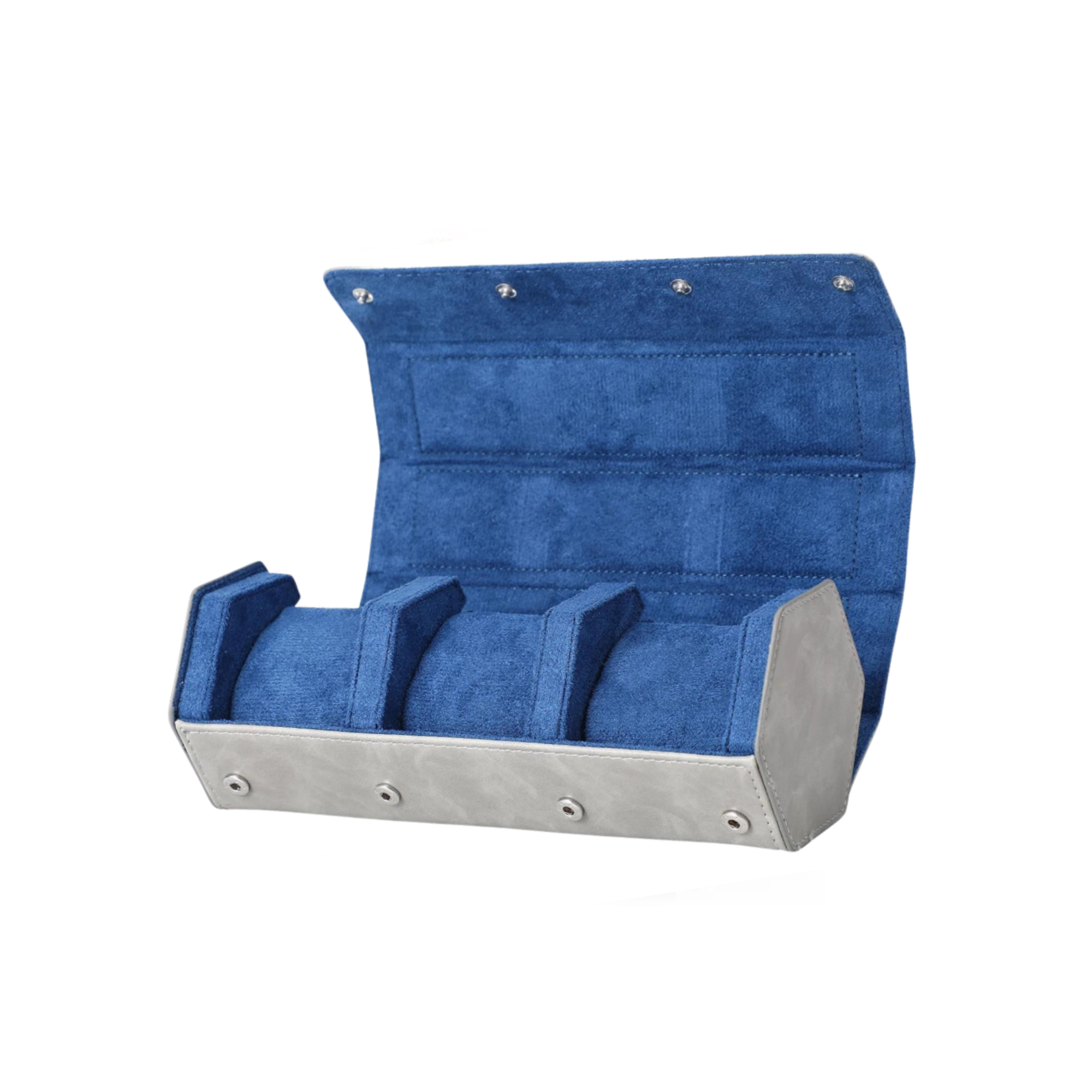 Premium Quality Blue Hexagonal Watch Case - Leather Purse Backpack