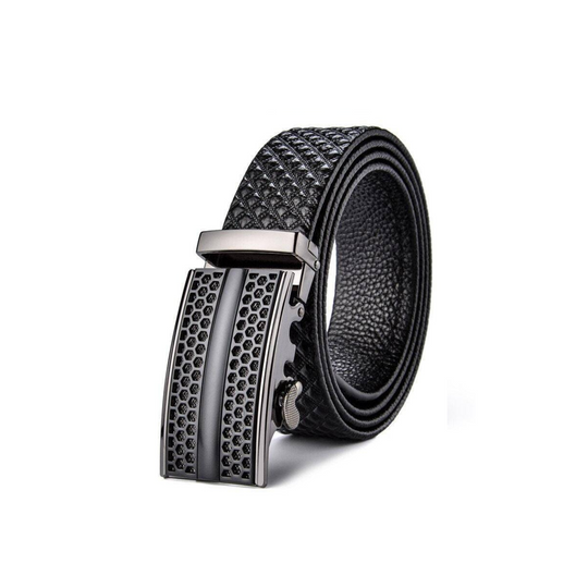 Black Leather Suit Belt For Men, Shertur Model - Leather Purse Backpack