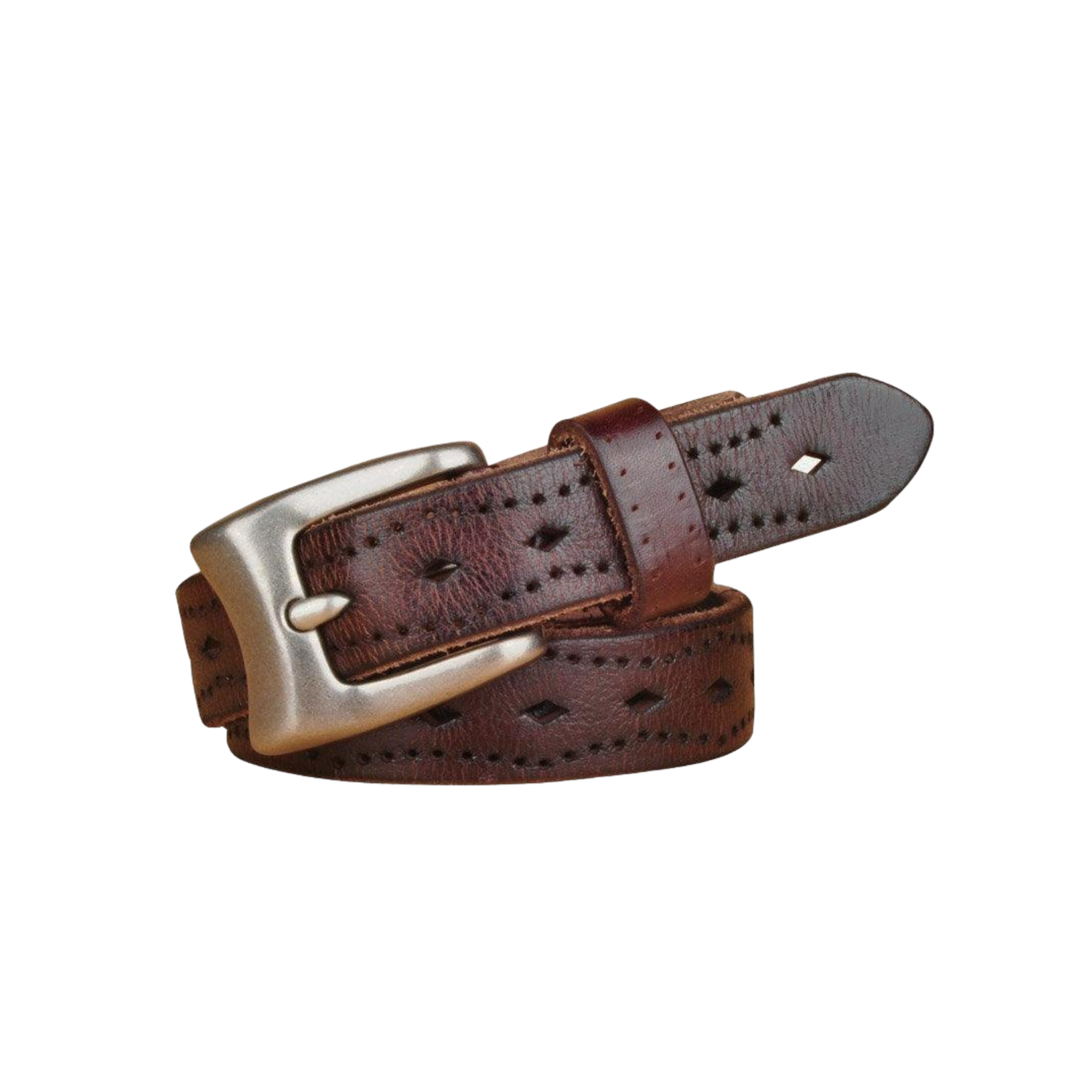Casual Vintage Leather Belt For Women, Bahiti Model - Leather Purse Backpack