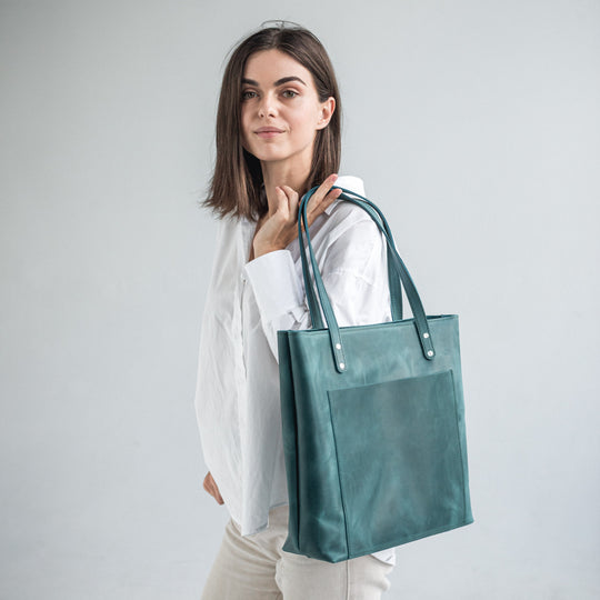 Opal leather tote bag - Leather Purse Backpack