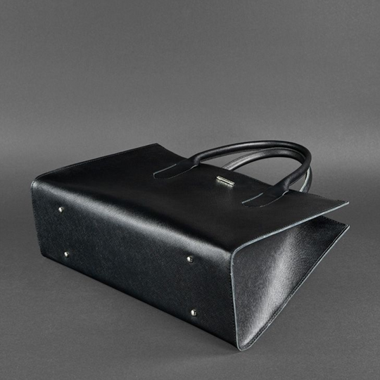 black leather tote bag large