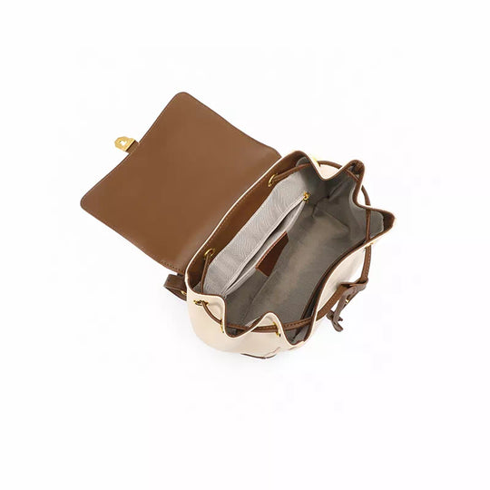 Elegant leather backpack handbag