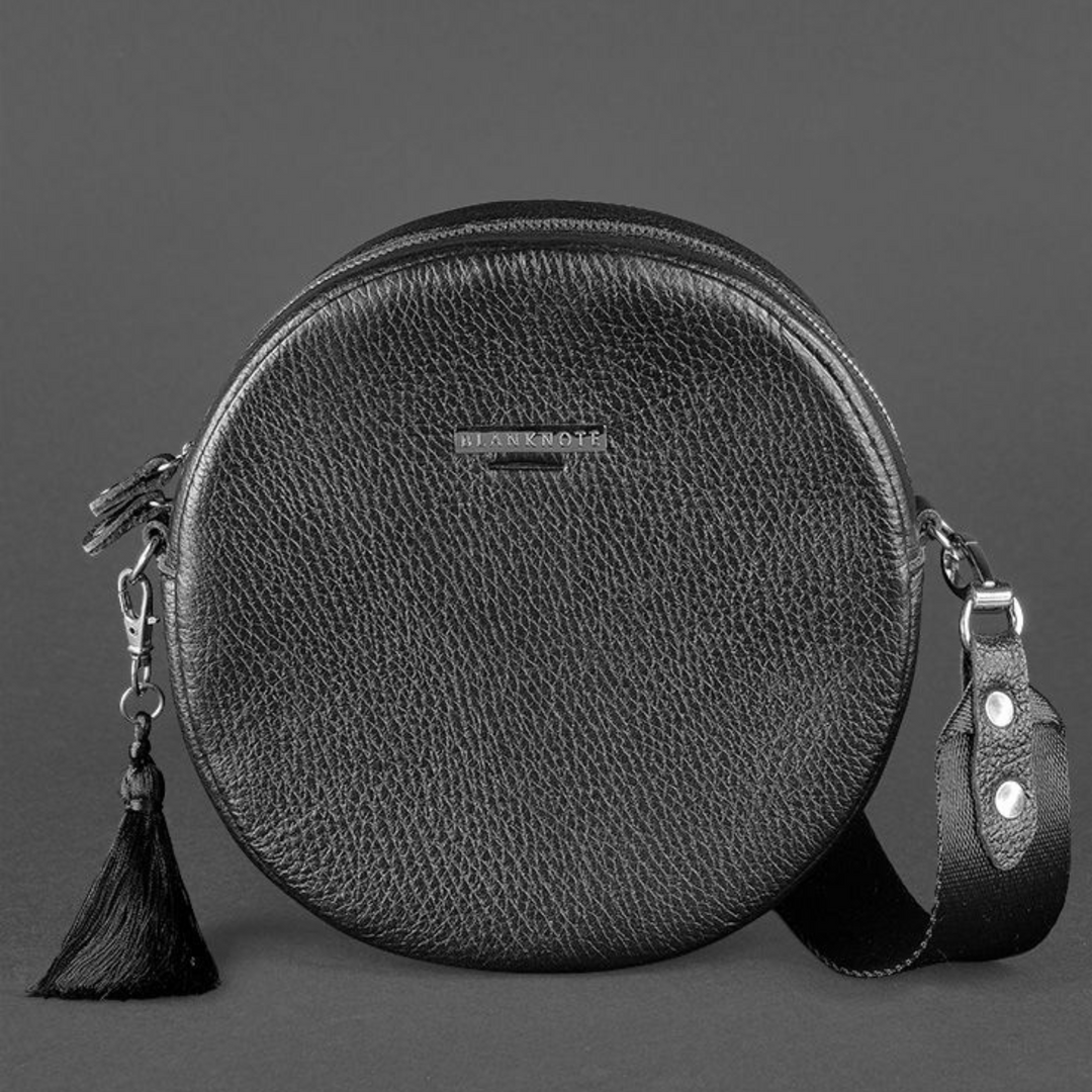 Small Basic Unique Designer Women's Round Leather Handbag - Leather Purse Backpack