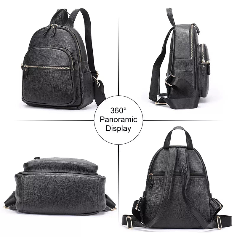 leather backpack purse for women with a dedicated 7.9-inch iPad compartment