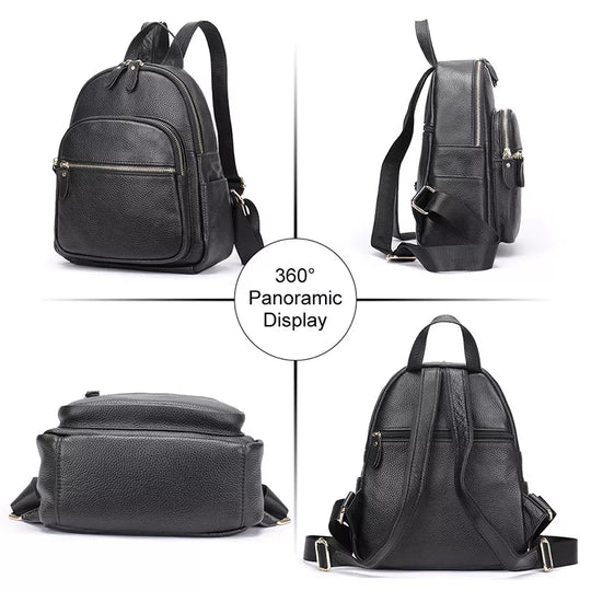 leather backpack purse for women with a dedicated 7.9-inch iPad compartment