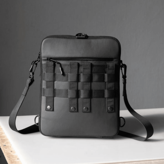 Stylish Men's Crossbody Bag - Compact Designer Pouch for Everyday Essentials - Leather Purse Backpack