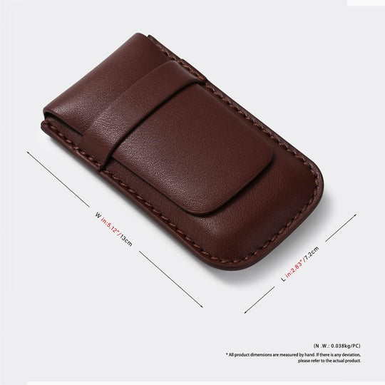 Exclusive Single Slot Leather Flap Watch Pouch - Leather Purse Backpack