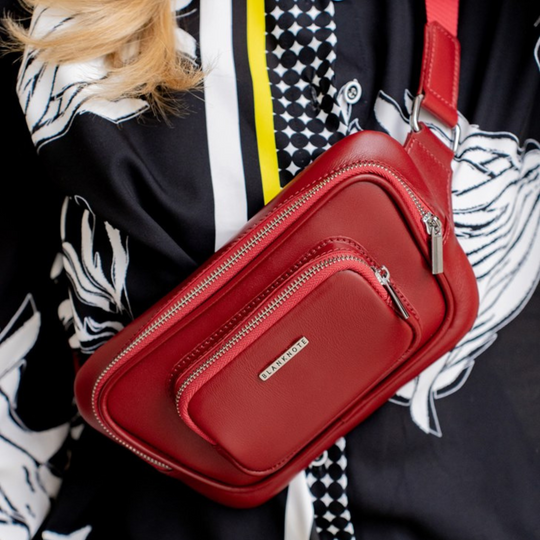 women's leather chest bag