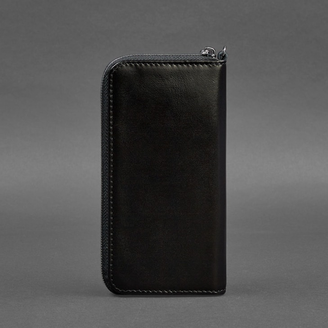 mens leather wallet with zipper