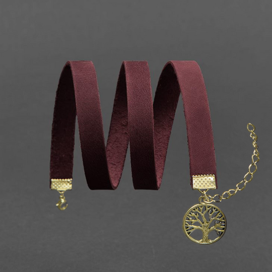 red leather bracelet strap